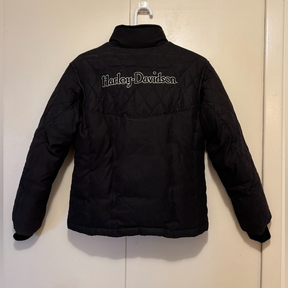 Harley Davidson Quilted Down Puffer Jacket - Picture 3 of 4